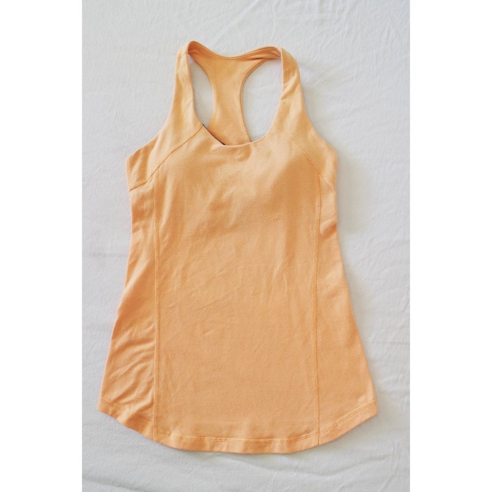 Lululemon Creamcicle Orange Racer Back Sleeveless Tank Top Size 6